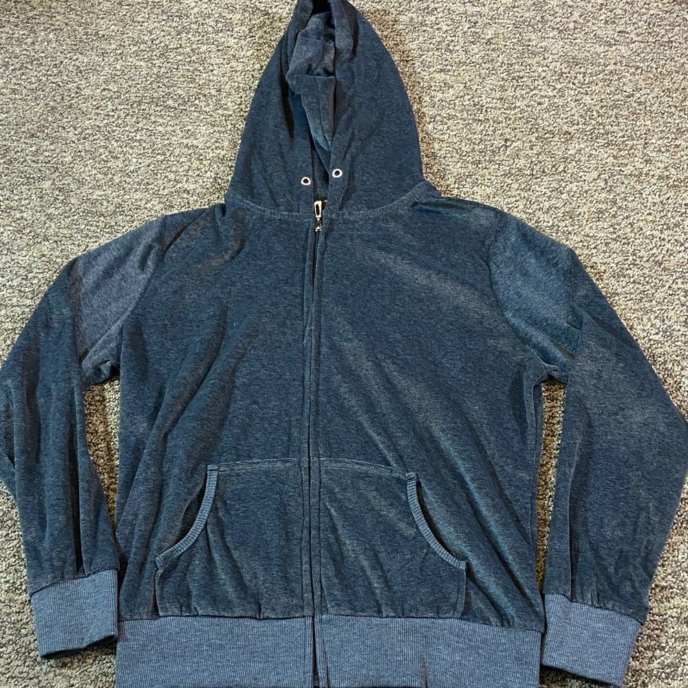 Tracksuit Dark Gray Zip-Up Hoodie with Pockets Size M